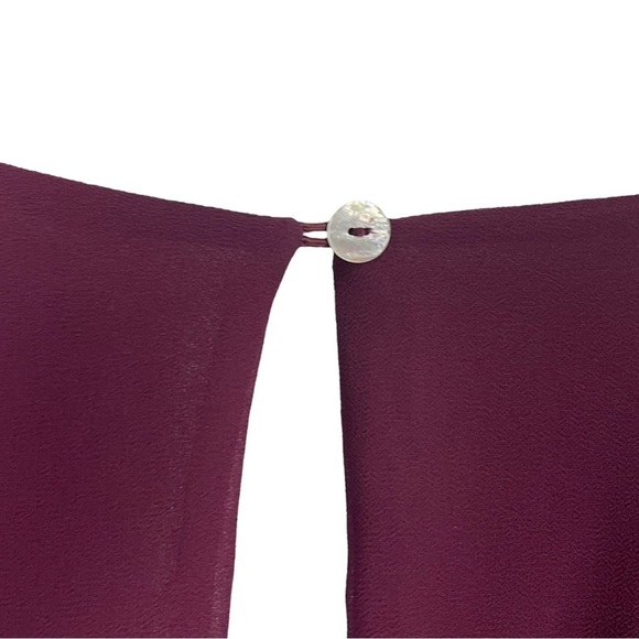 SHOW ME YOUR MUMU EMILY EMPIRE FLUTTER SLEEVE CHERRY RED MAXI BRIDESMAID DRESS - Picture 12 of 15